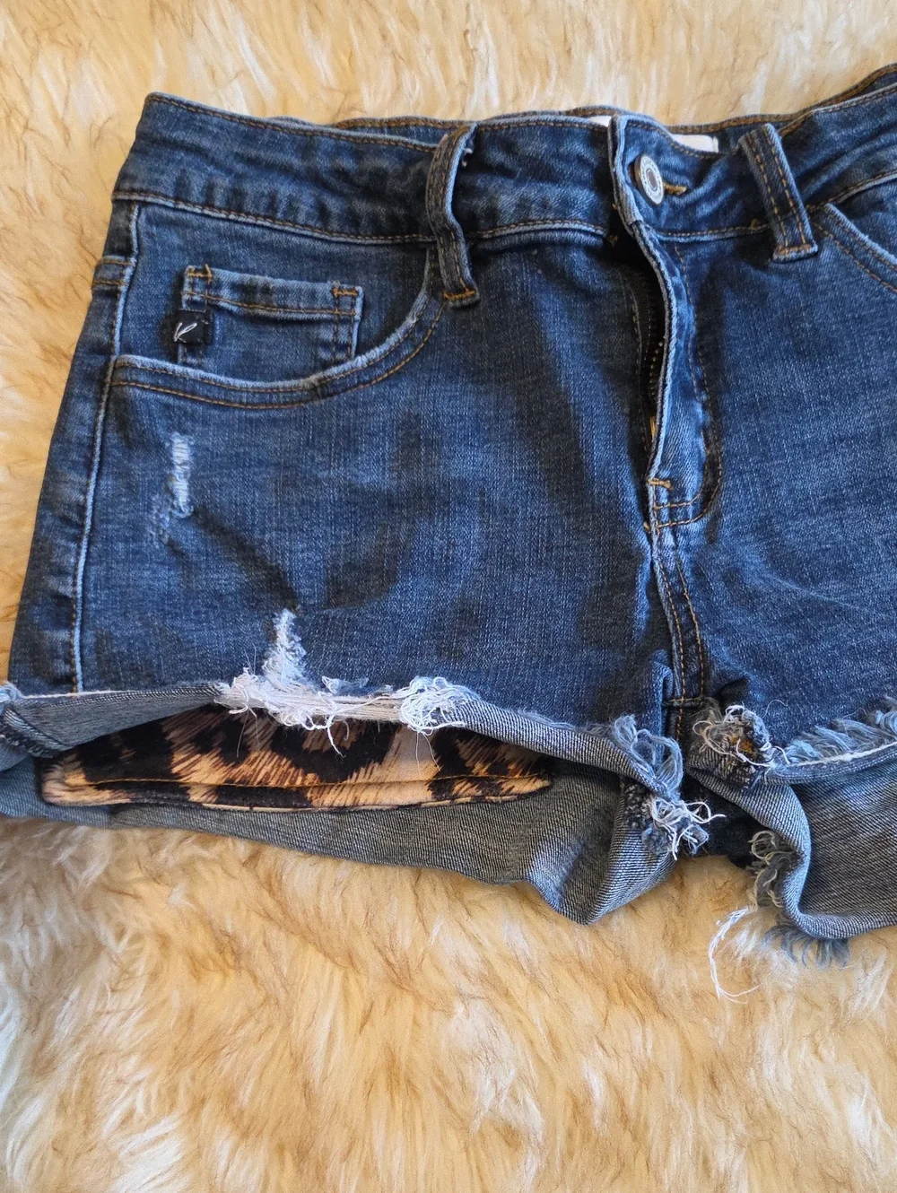 KanCan Distressed Denim Shorts